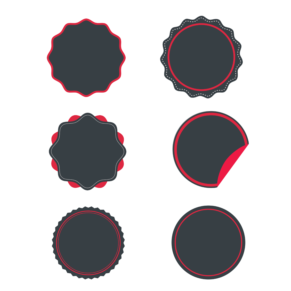 Free Round Label Vector Template