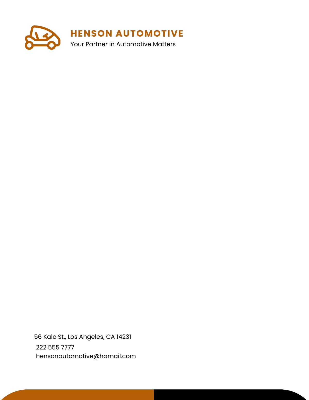 Automotive Letterhead Template - Edit Online & Download