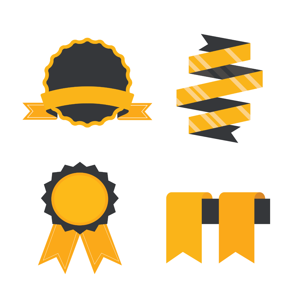 Free Ribbon Label Vector Template