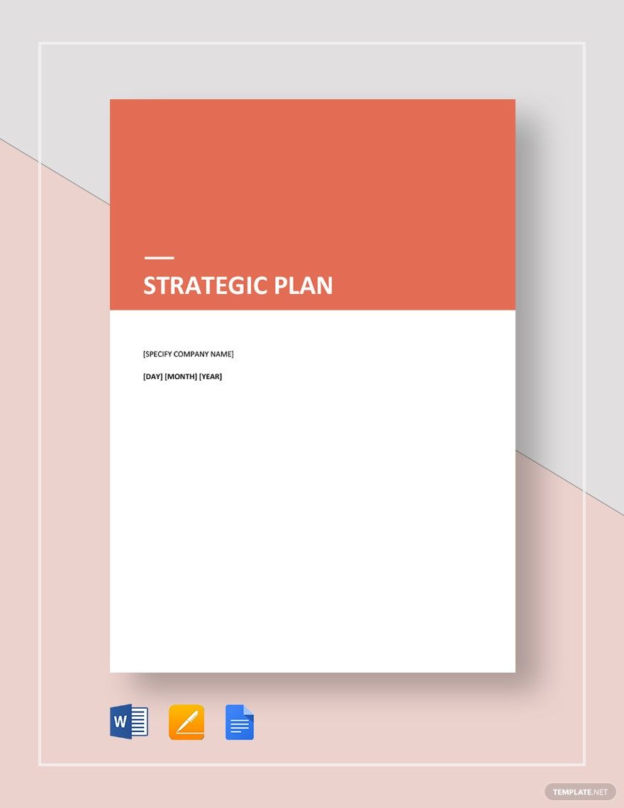 Printable Strategic Plan Template Google Docs, Word, Apple Pages