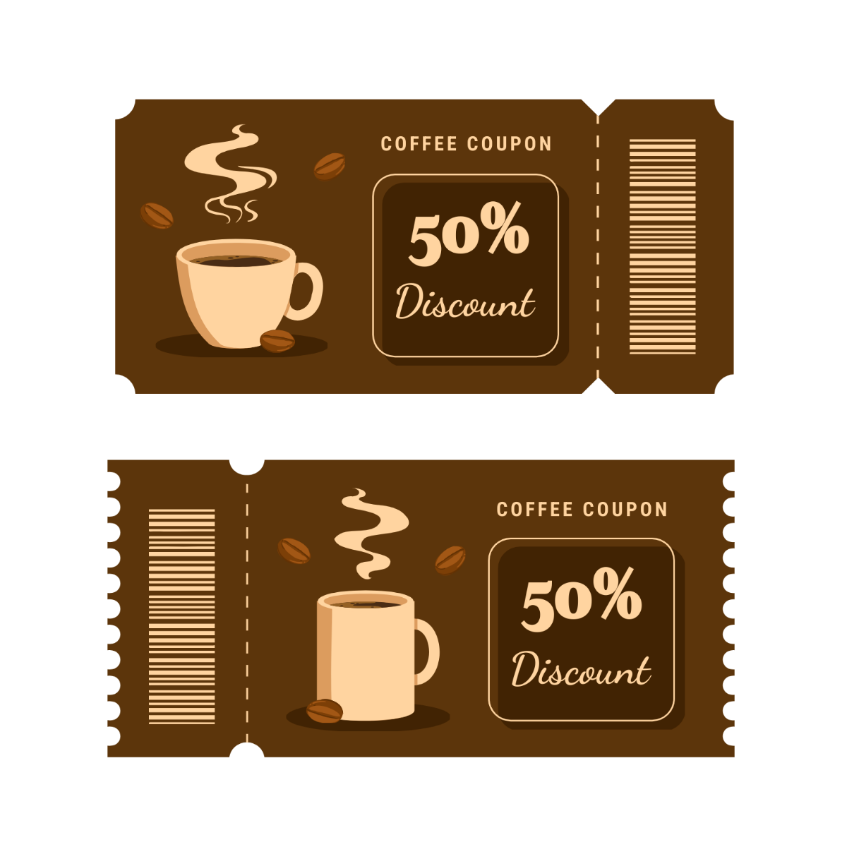 Coffee Coupon Vector Template