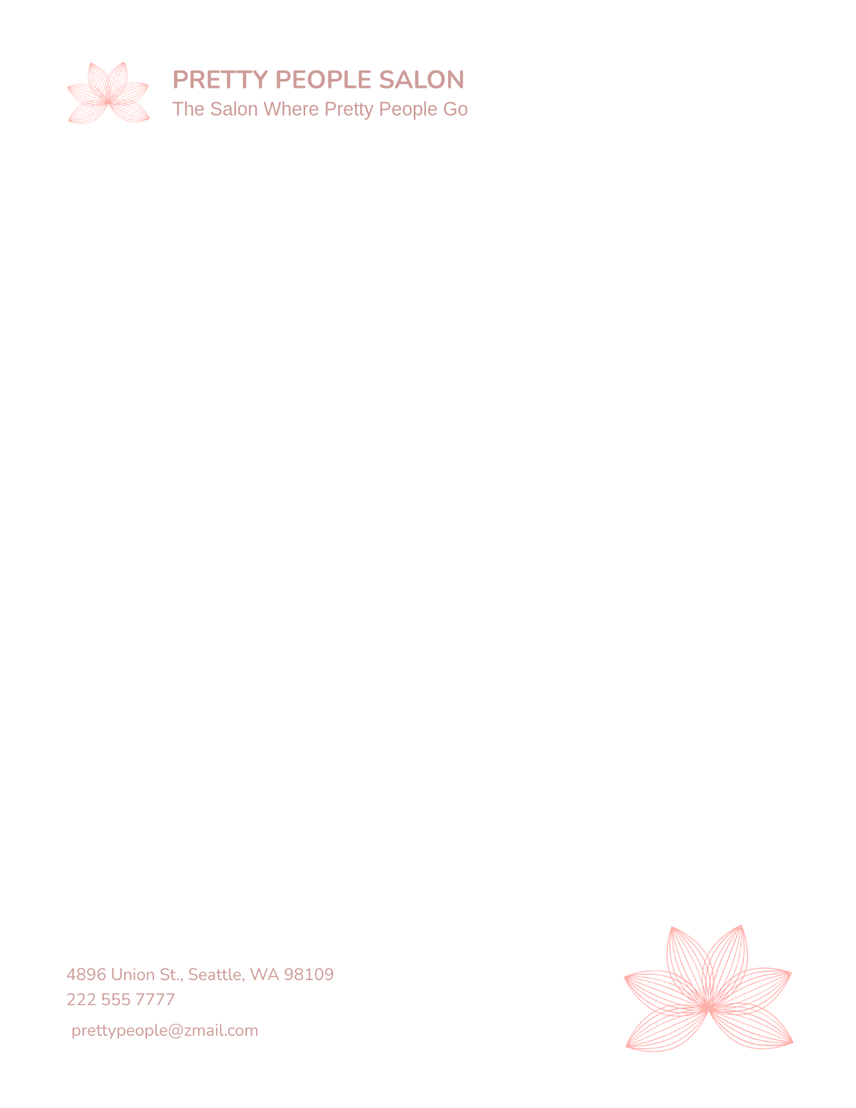 Beauty Salon Letterhead Template - Edit Online & Download