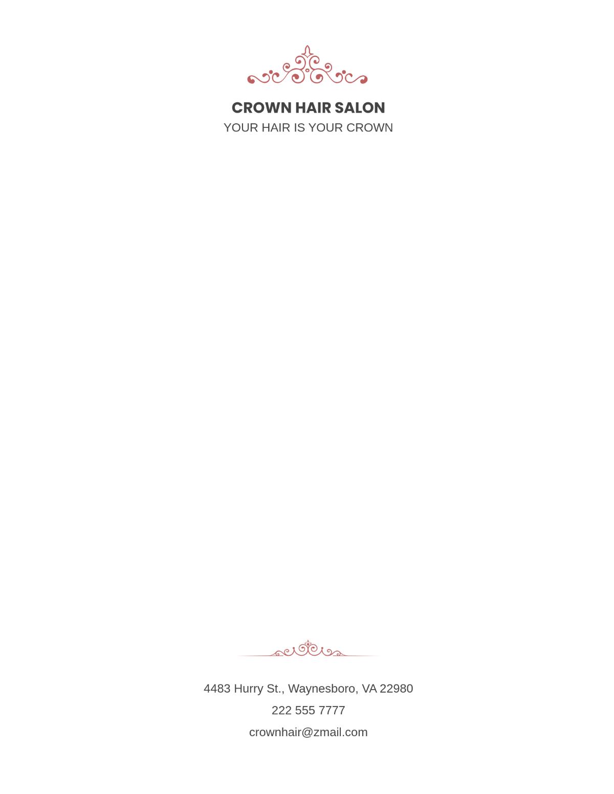 Hair Salons Letterhead Template - Edit Online & Download