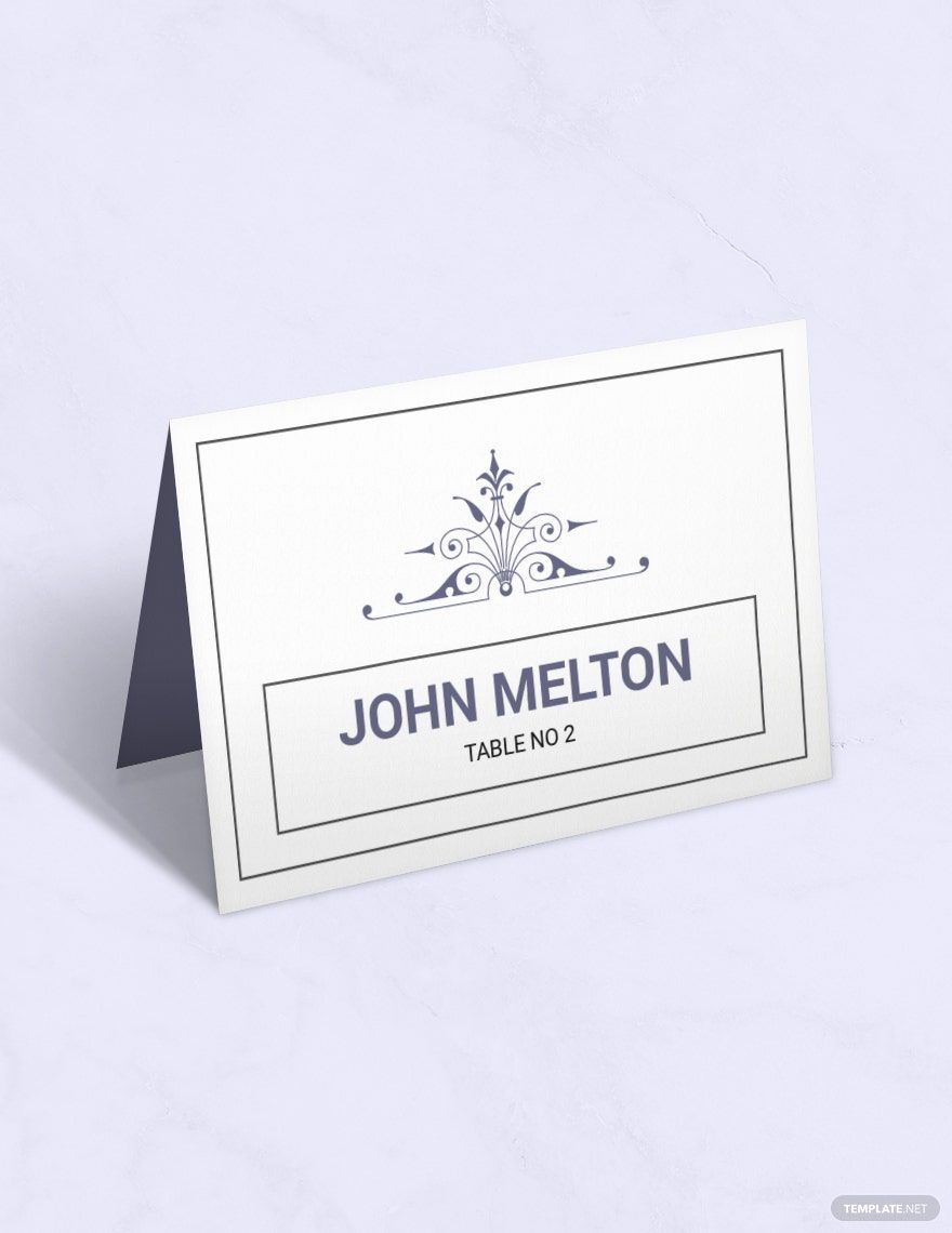 Wedding Graphic Design Name Card Template