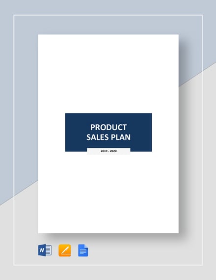 product sales plan