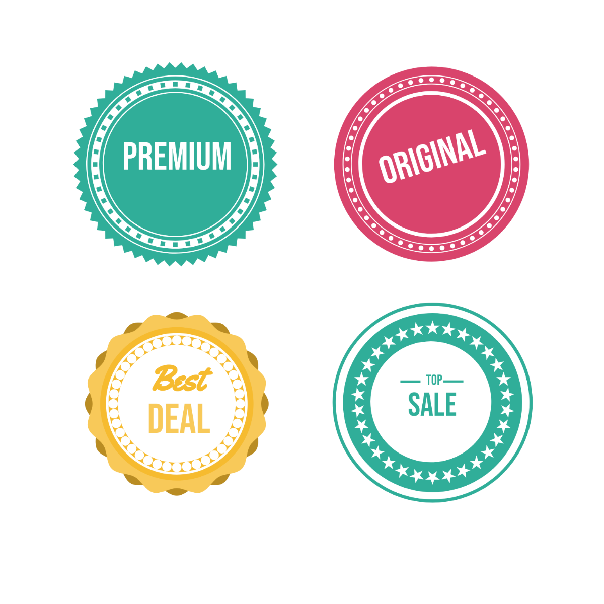 Circle Label Vector Template
