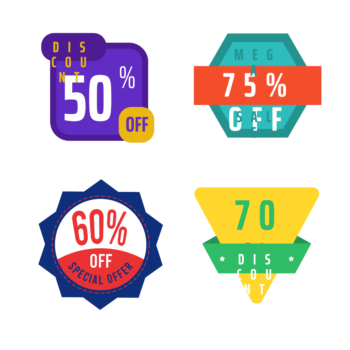 Free Discount Label Vector Template