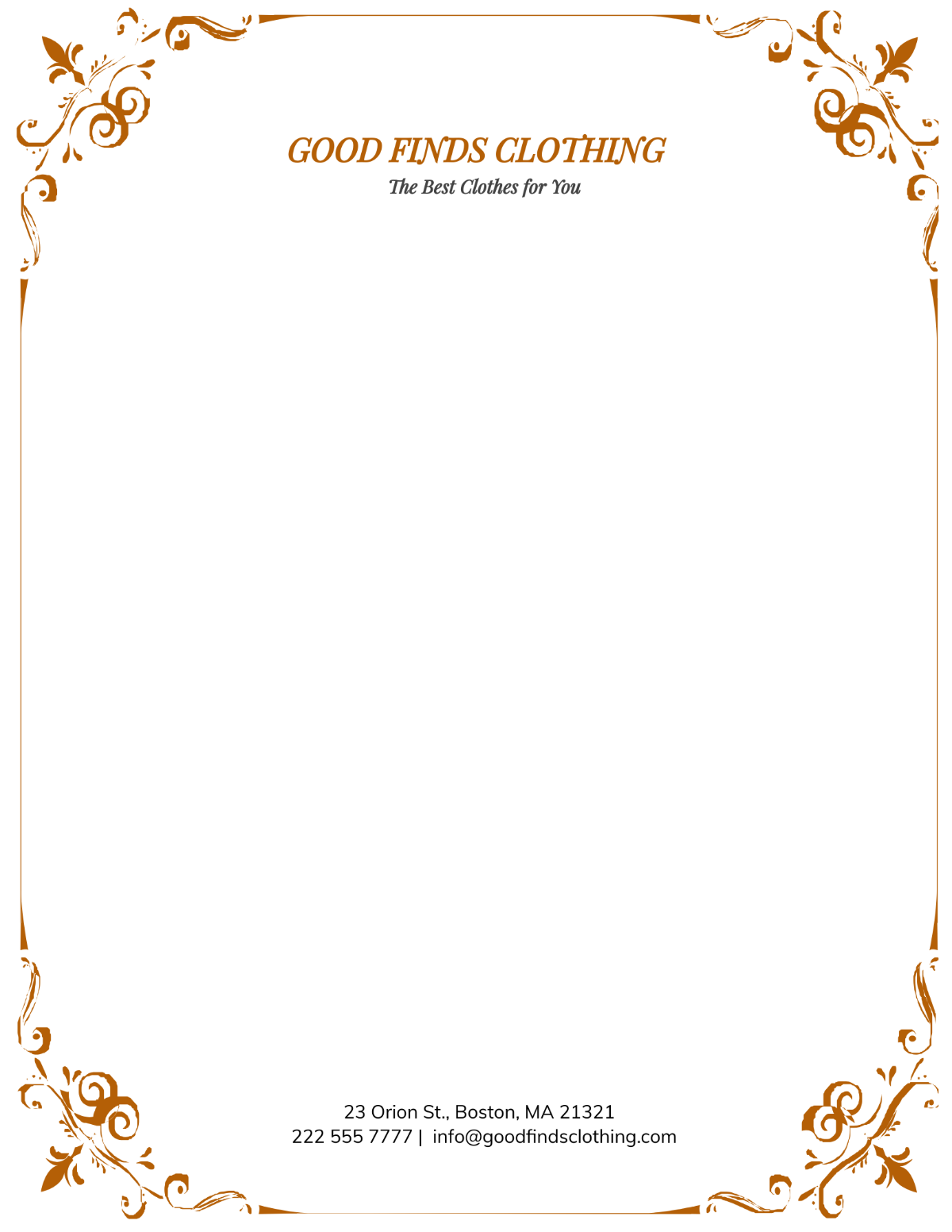 Vintage Clothing Letterhead Template - Edit Online & Download