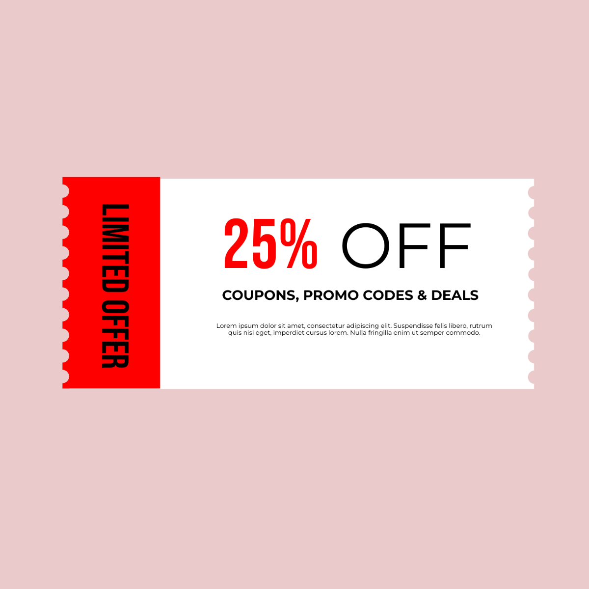 Free Coupon Offer Vector Template