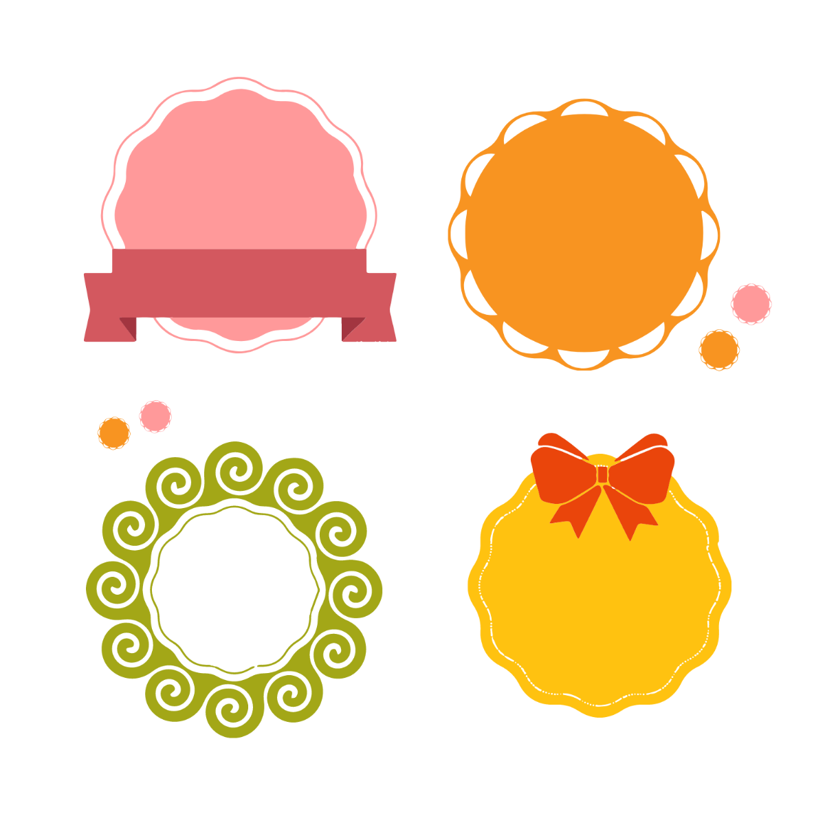 Free Cute Label Vector Template