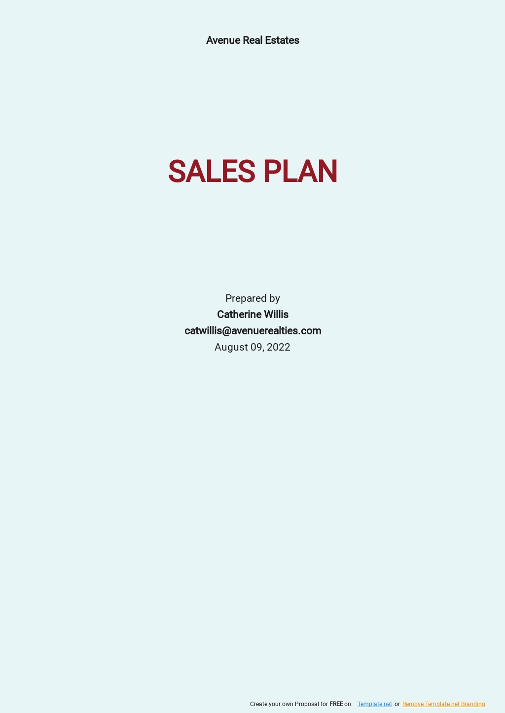 Real Estate Sales Marketing Plan Template - Google Docs, Word, Apple ...