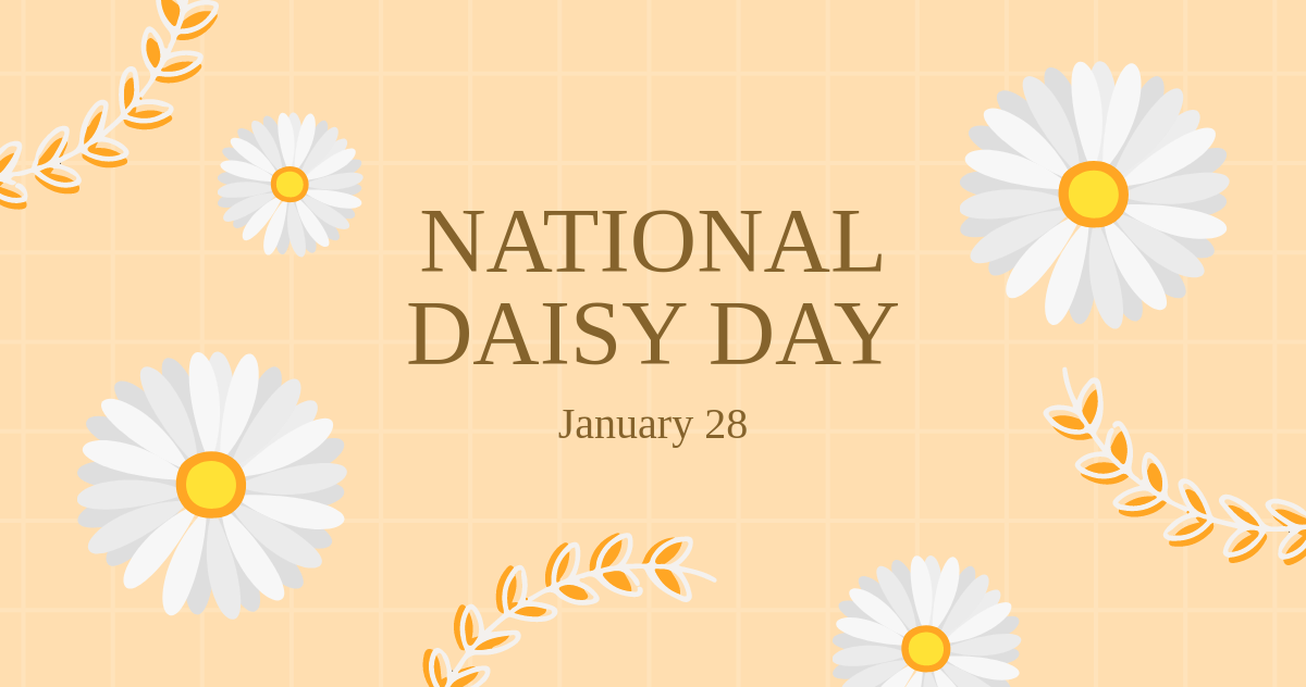 Free National Daisy Day Facebook Post Template