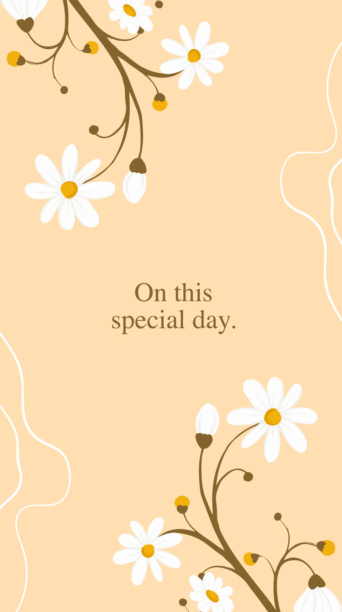 Free National Daisy Day Instagram Story Template to Edit Online