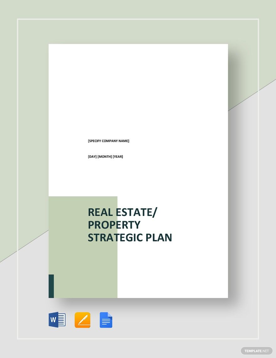 Real Estate / Property Strategic Plan Template