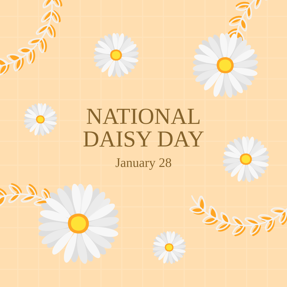 Free National Daisy Day Linkedin Post Template