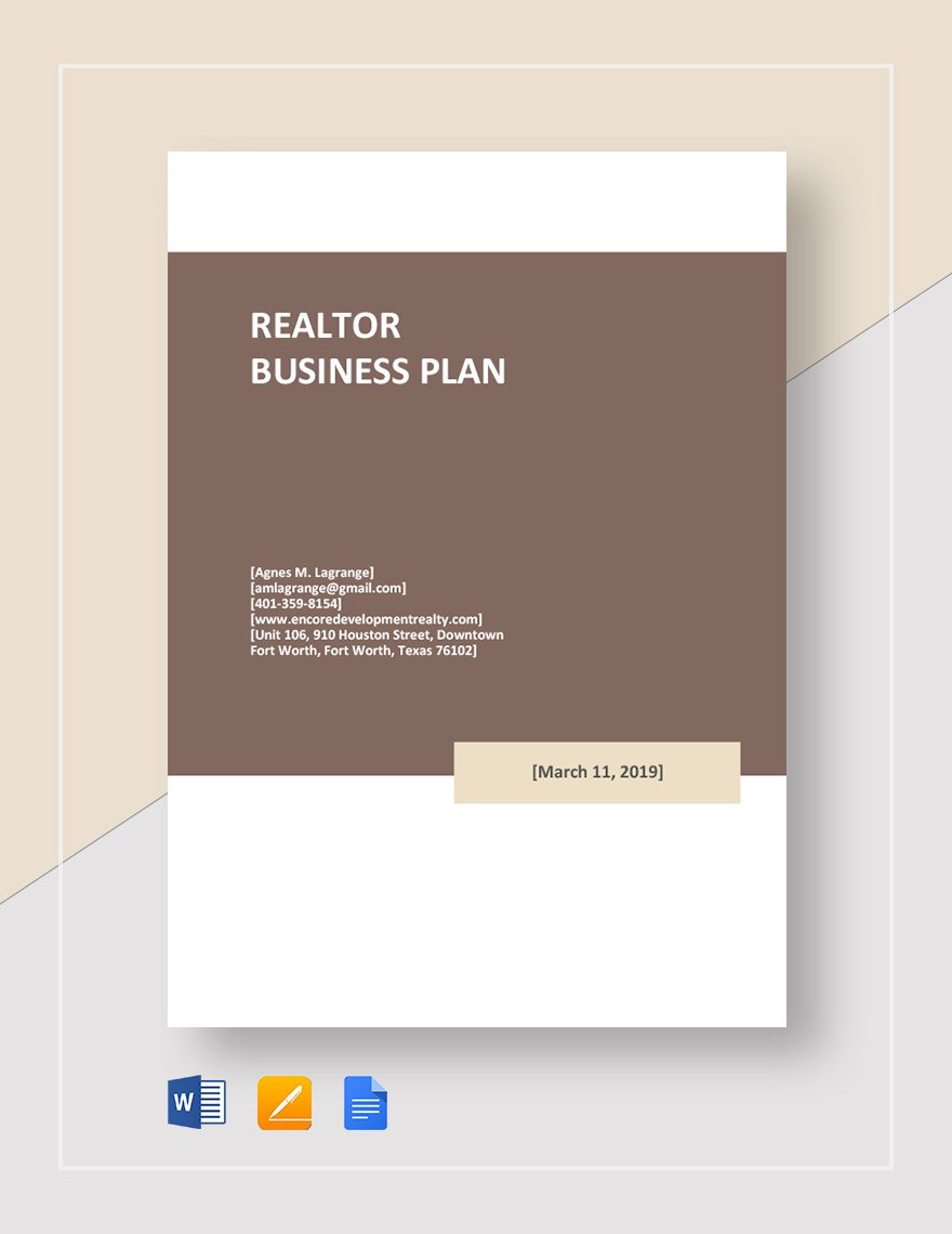 Realtor Business Plan