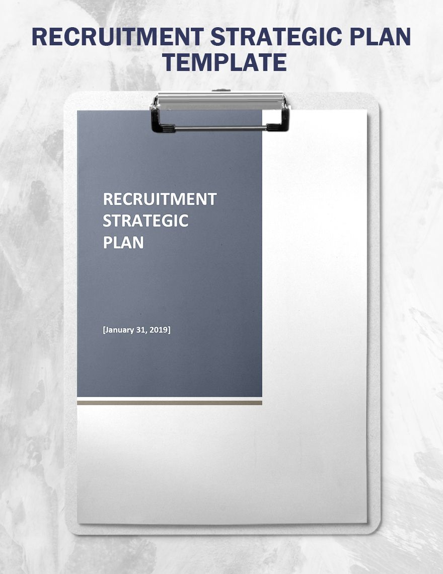 Recruitment Strategic Plan Template Google Docs Word Apple Pages 