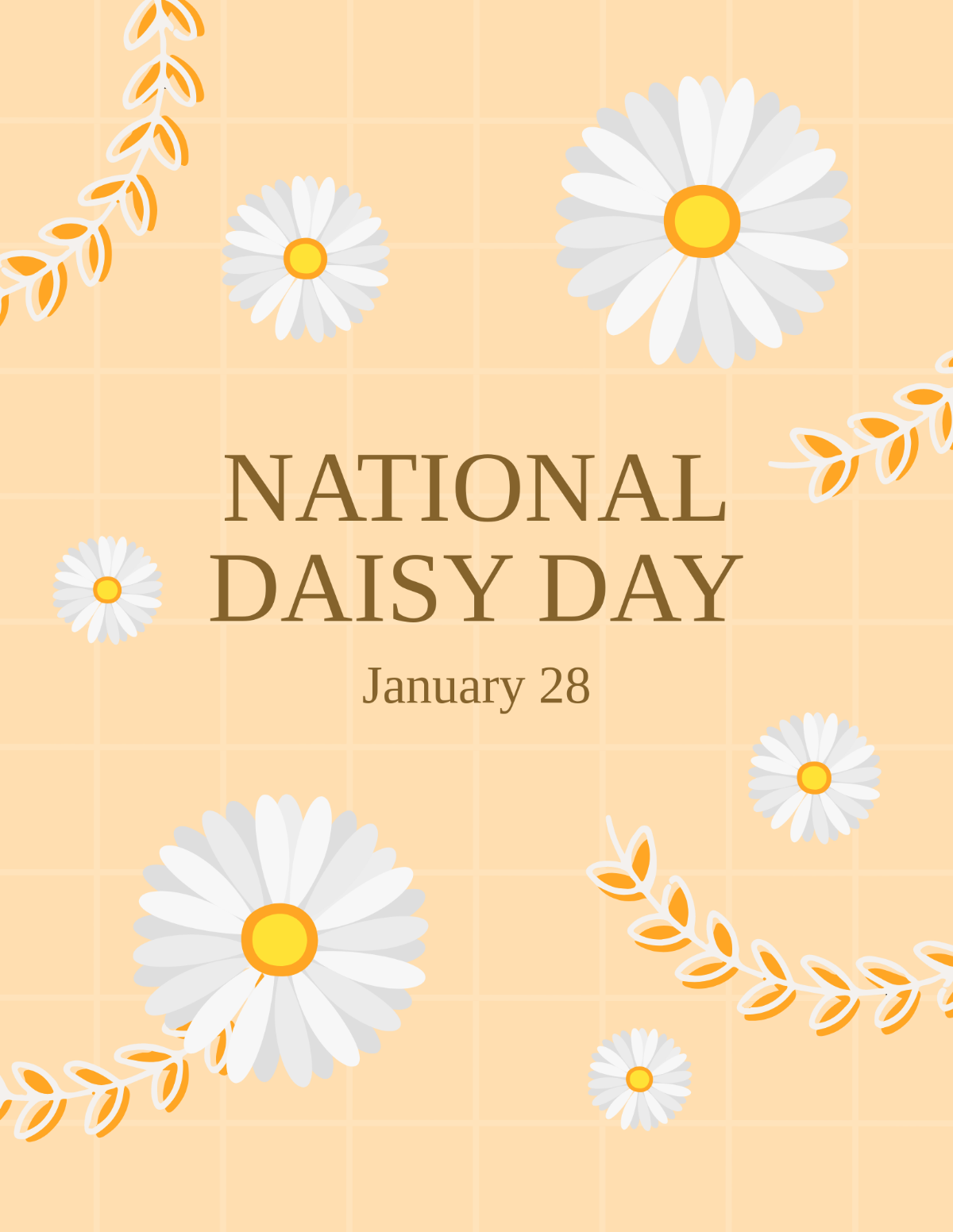 Free National Daisy Day Flyer Template