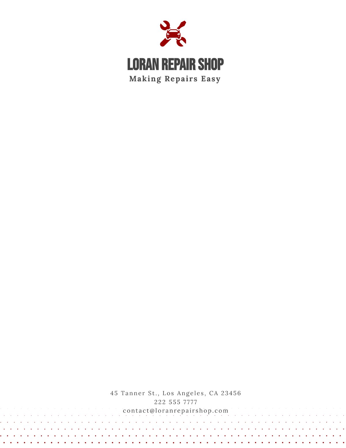 Vintage Repair Shop Letterhead Template - Edit Online & Download