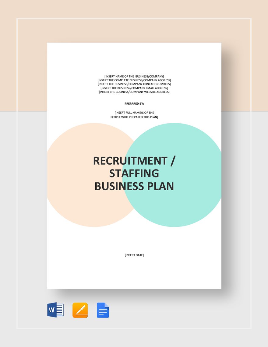 Recruitment/Staffing Agency Business Plan Template