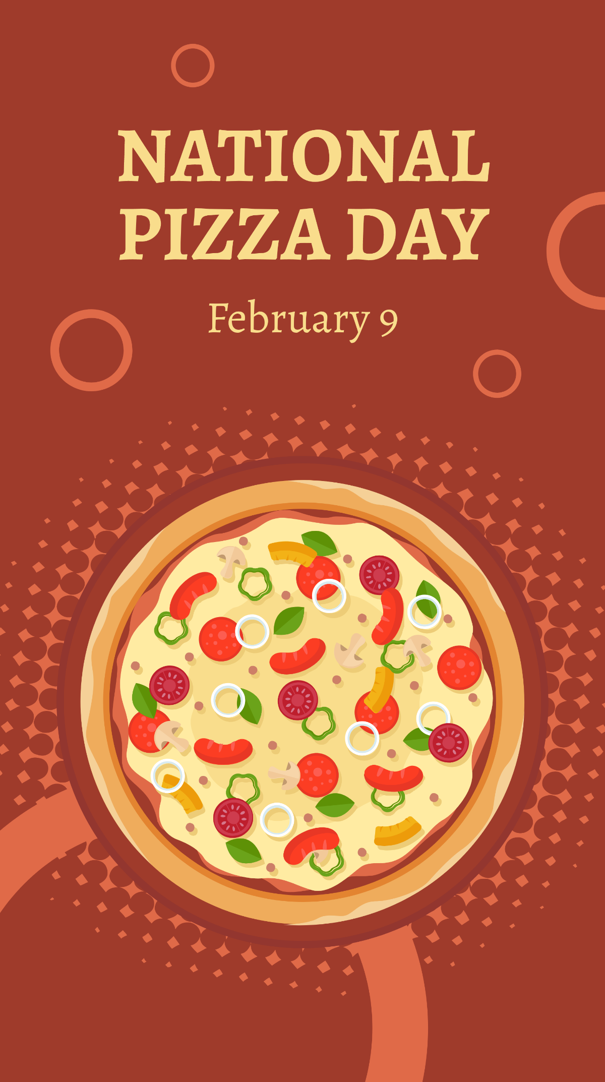 Free National Pizza Day Whatsapp Post Template