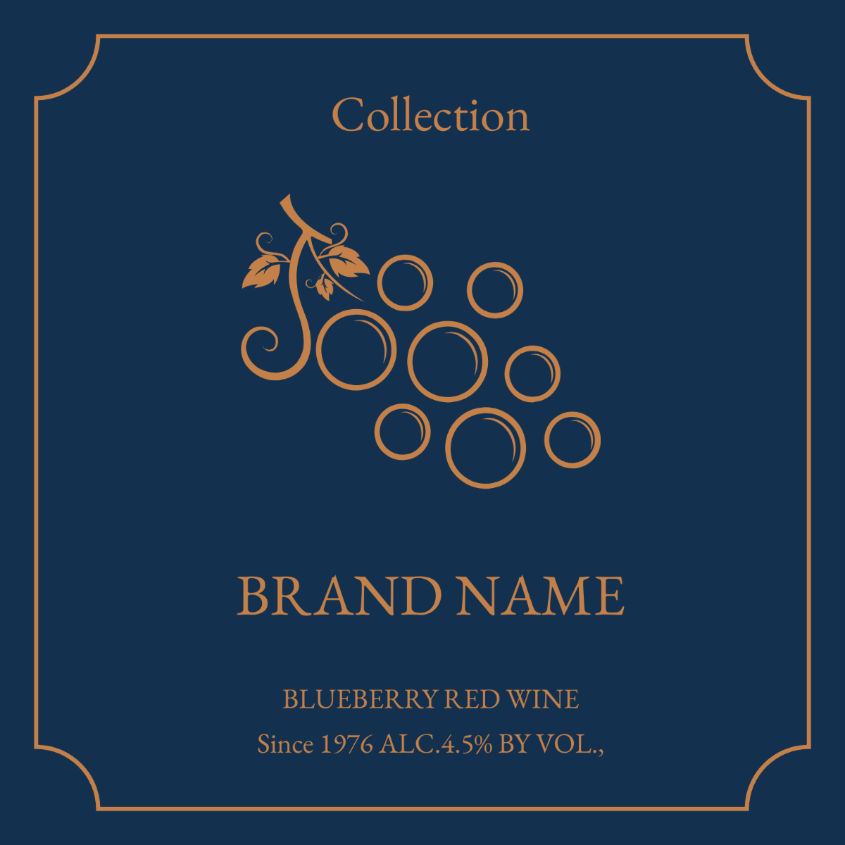 Wine Label Vector Template