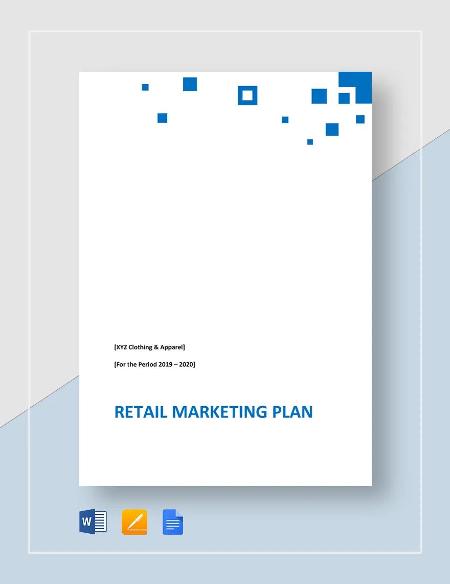 Retail Marketing Plan Template