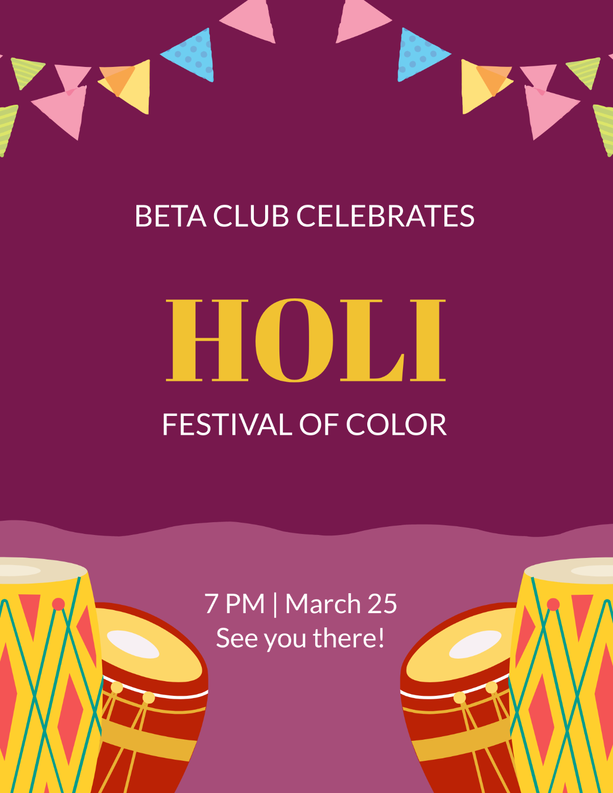 Holi Event Flyer Template - Edit Online & Download