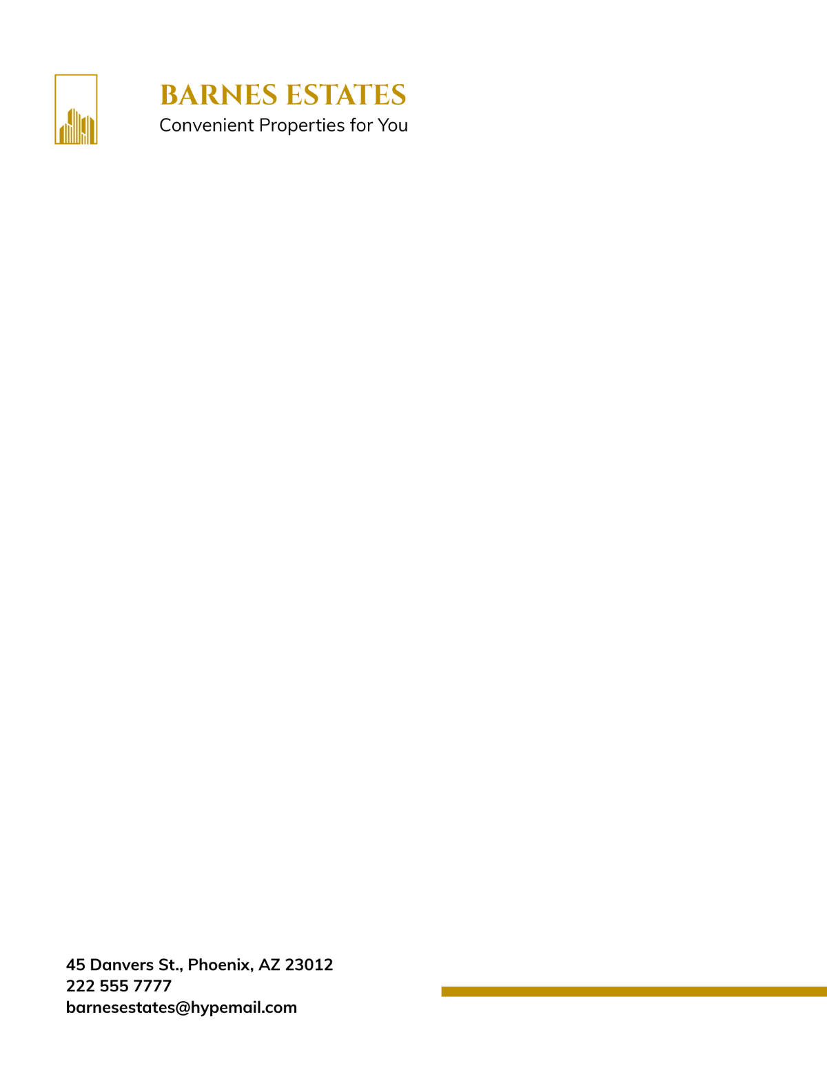 Free Sample Formal Letterhead Template