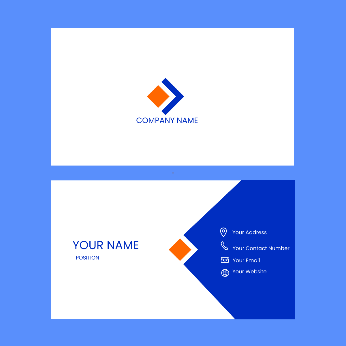 Company Business Card Vector Template