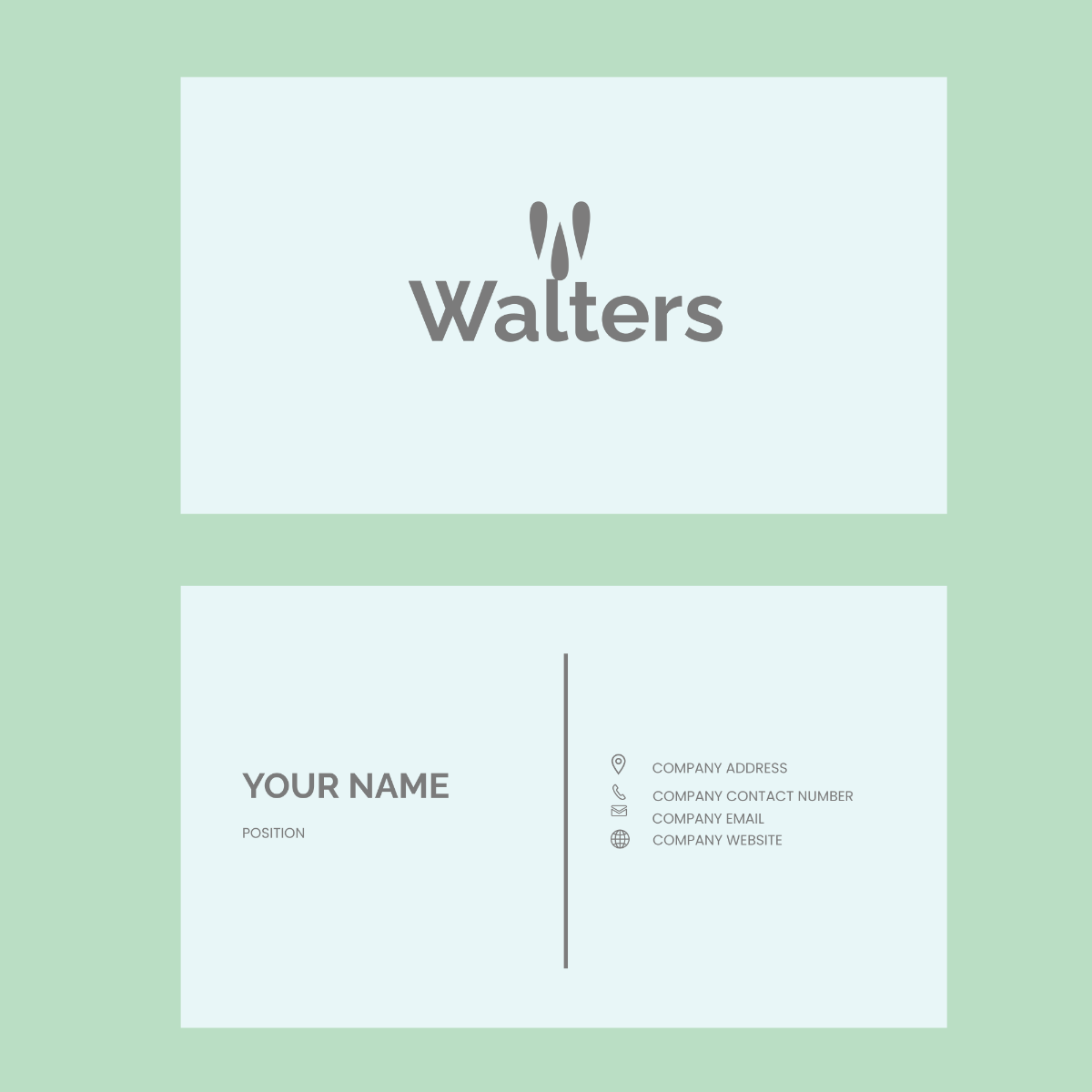 Free Minimalist Business Card Vector Template