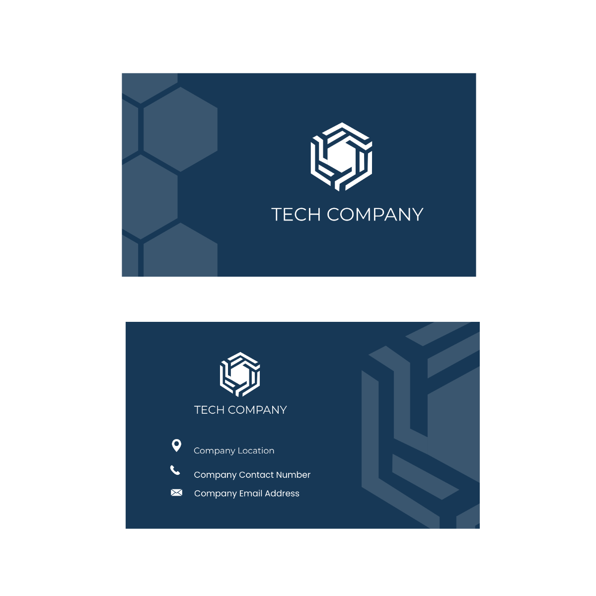 Free Technology Business Card Vector Template