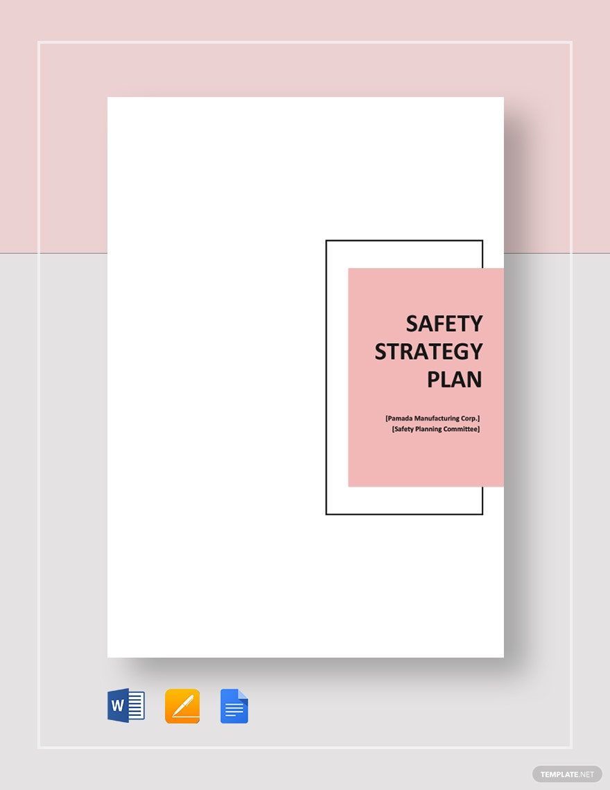 Safety Strategy Plan Template