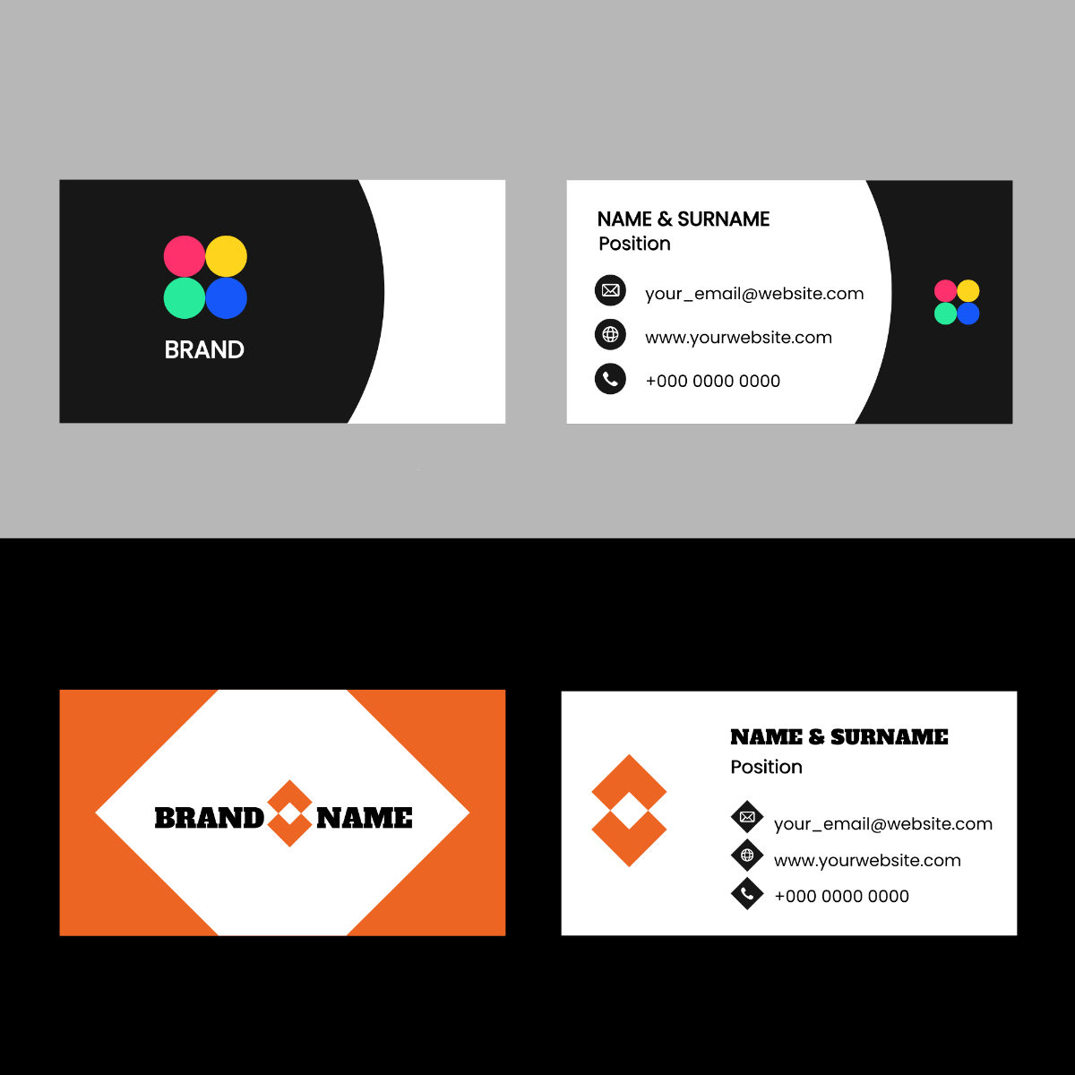 Free Simple Business Card Vector Template