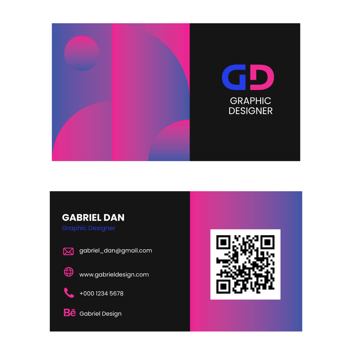 Free Graphic Designer Business Card Vector Template