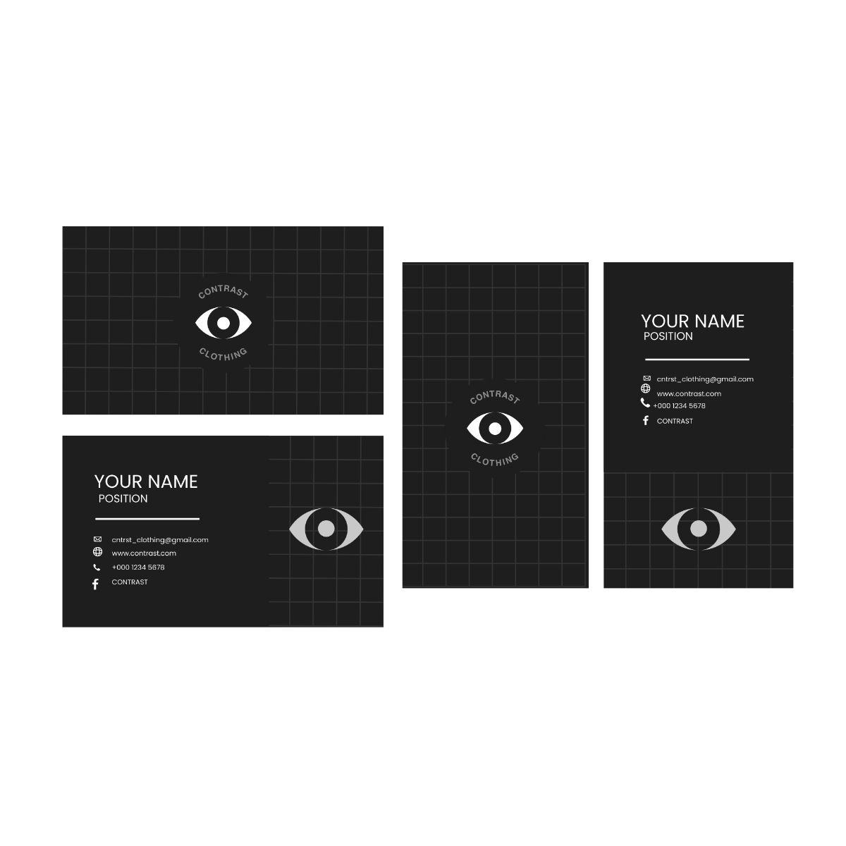 Dark Business Card Vector