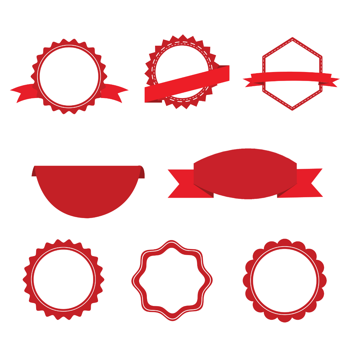 Red Label Vector Template