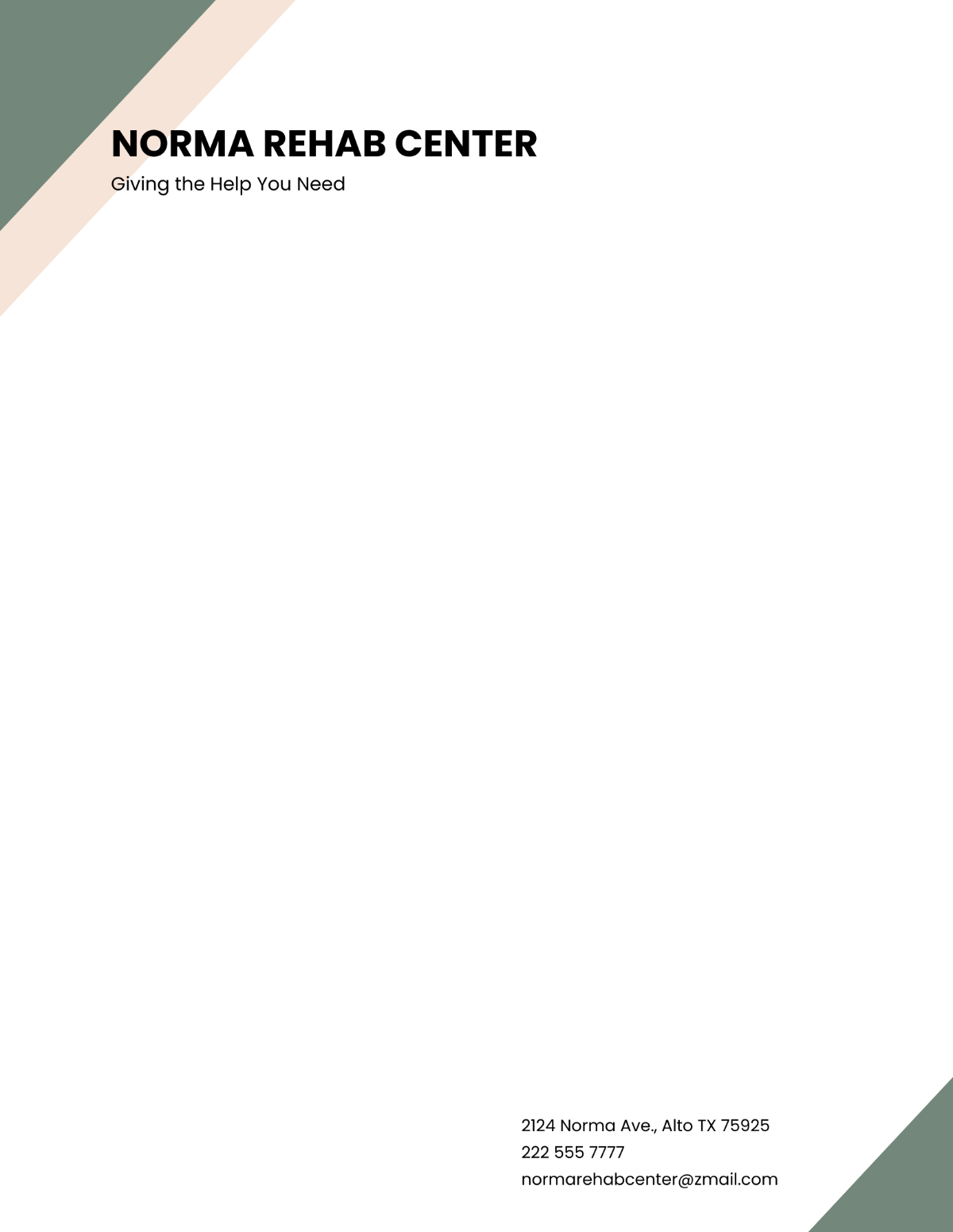 Rehab Center Letterhead Template - Edit Online & Download