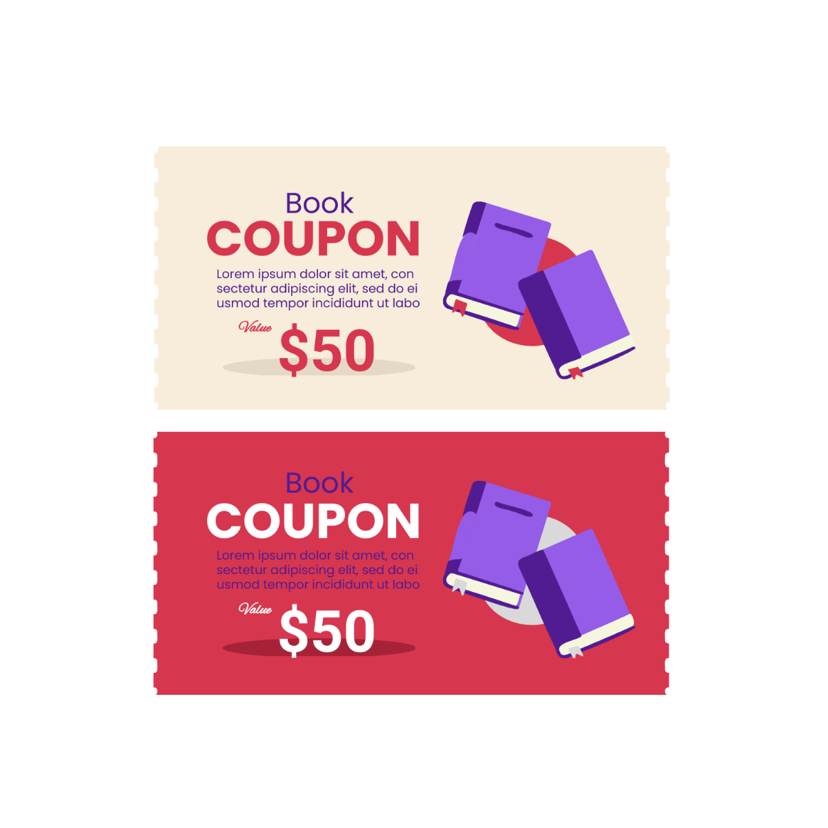 Free Coupon Book Vector Template
