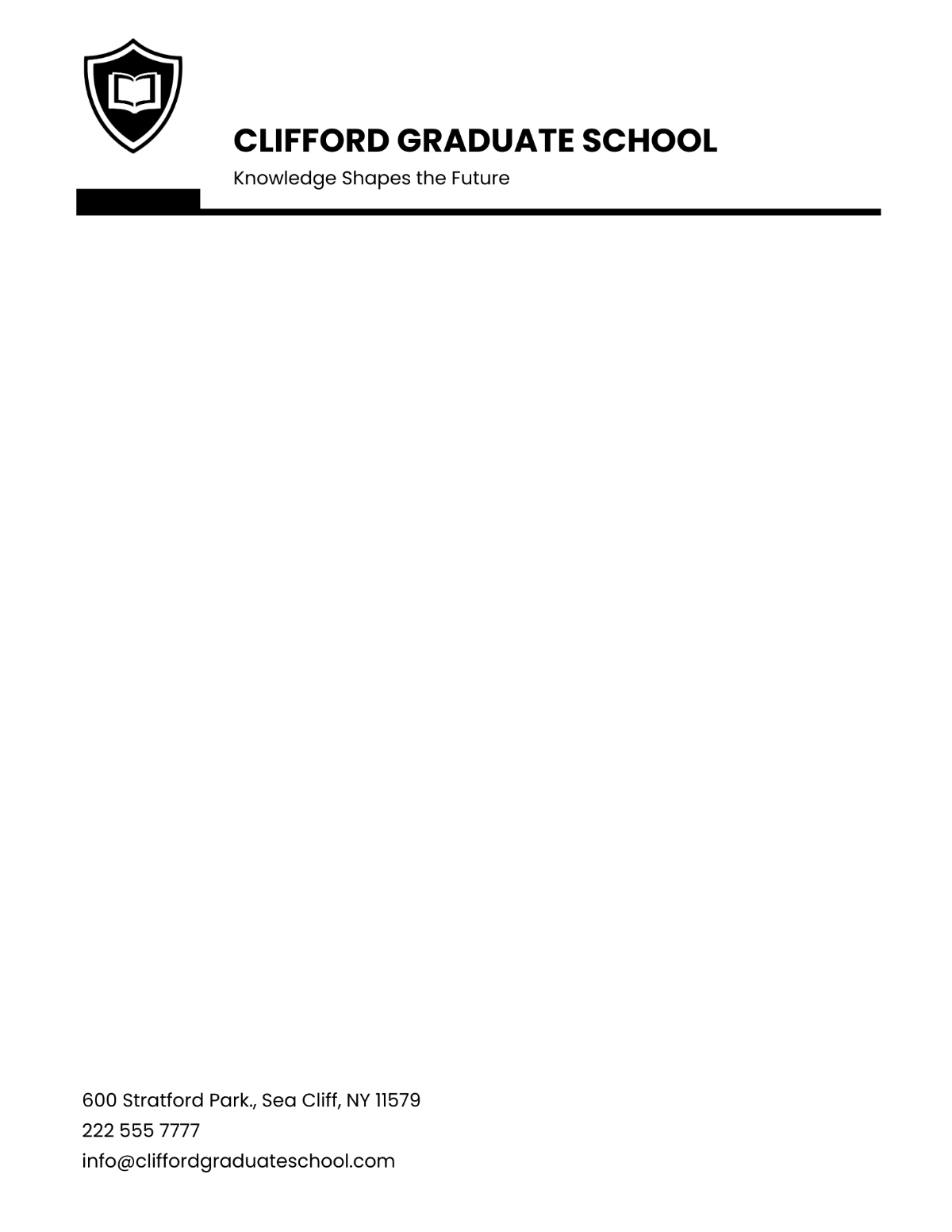 Graduation Letterhead Template