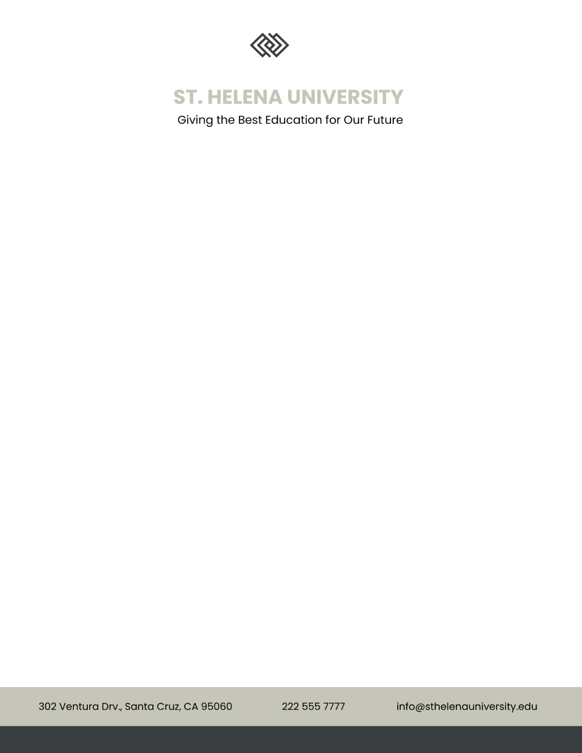 University Graduation Letterhead Template