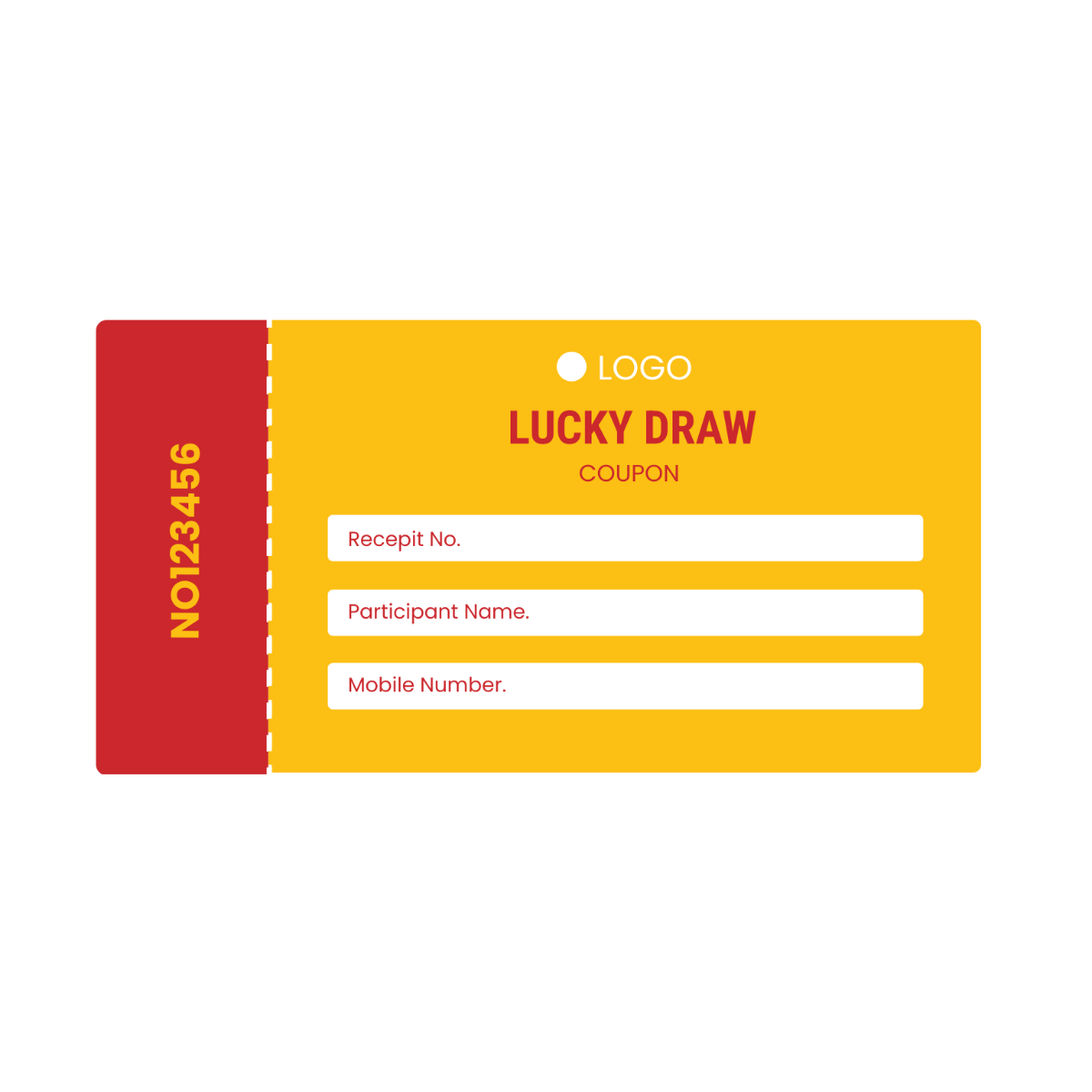 Lucky Draw Coupon Vector Template