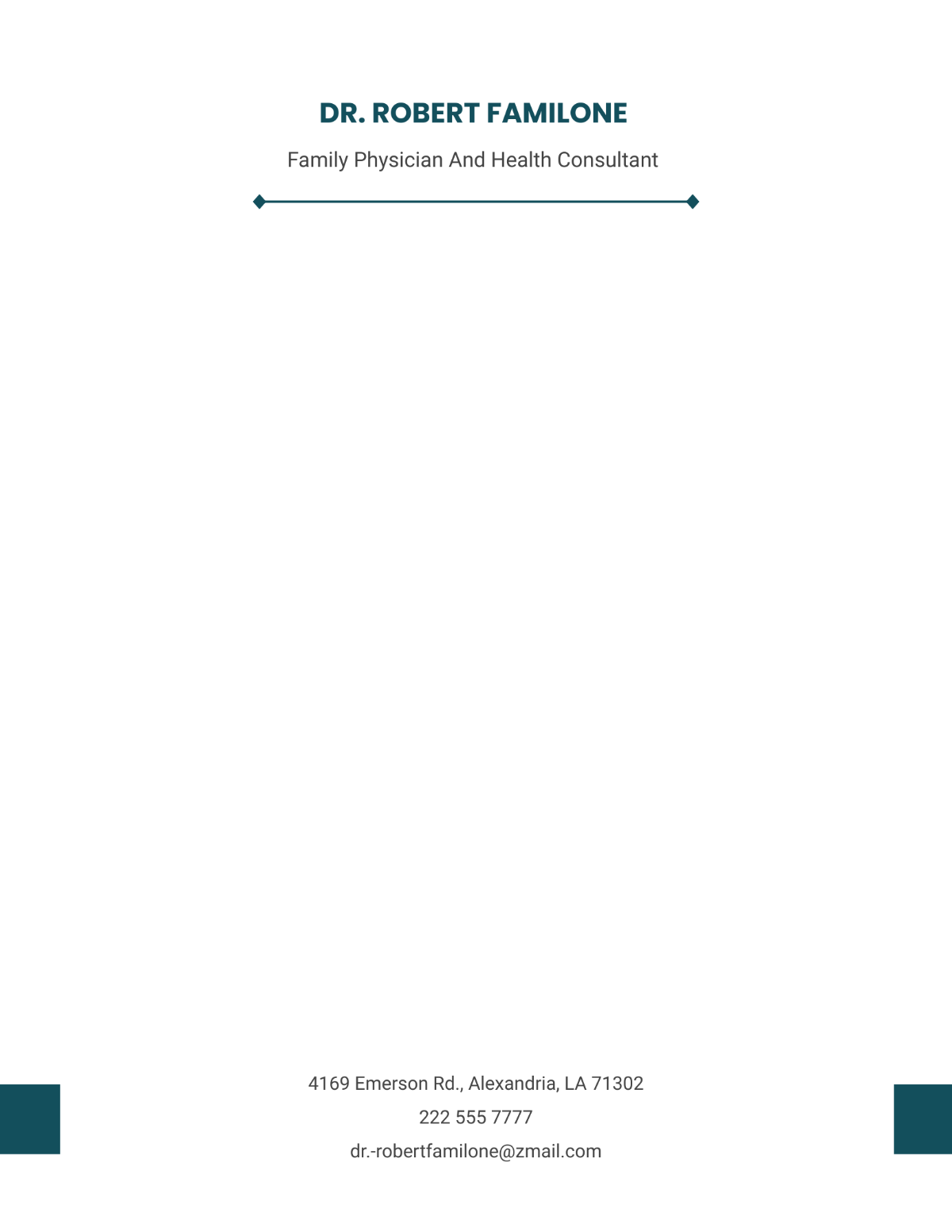 Family Physician Letterhead Template - Edit Online & Download