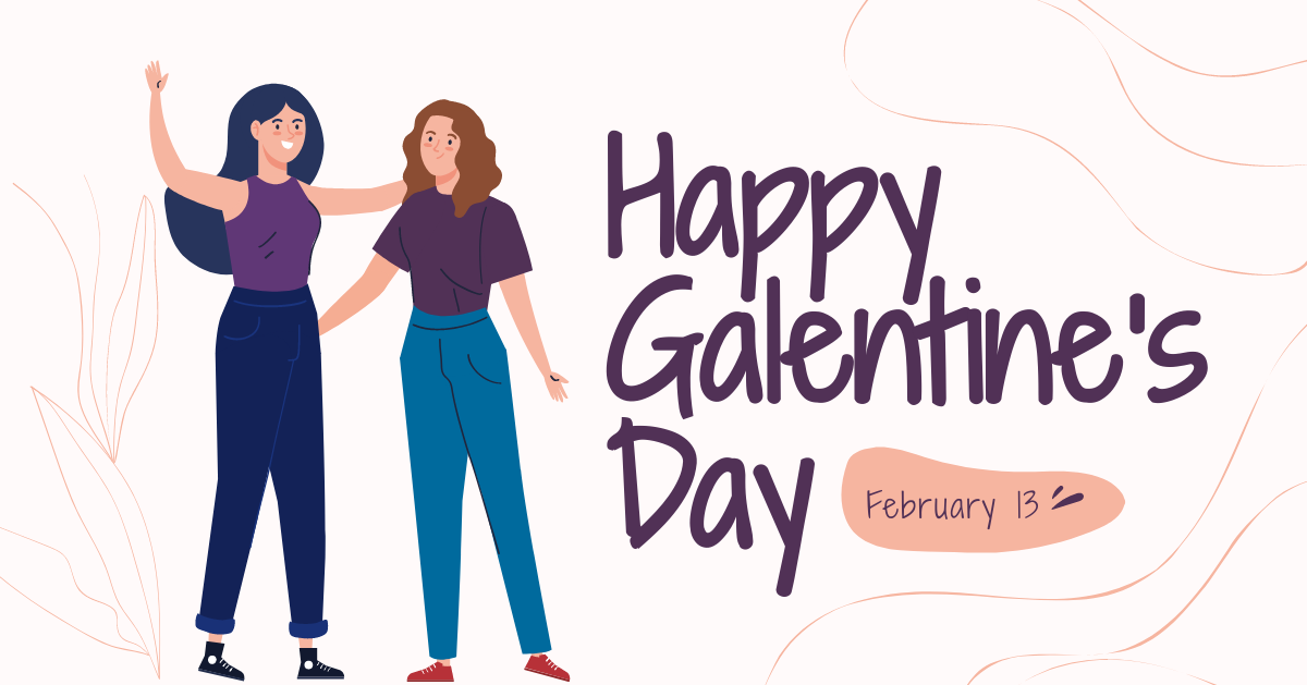 Free Happy Galentines Day Facebook Post Template