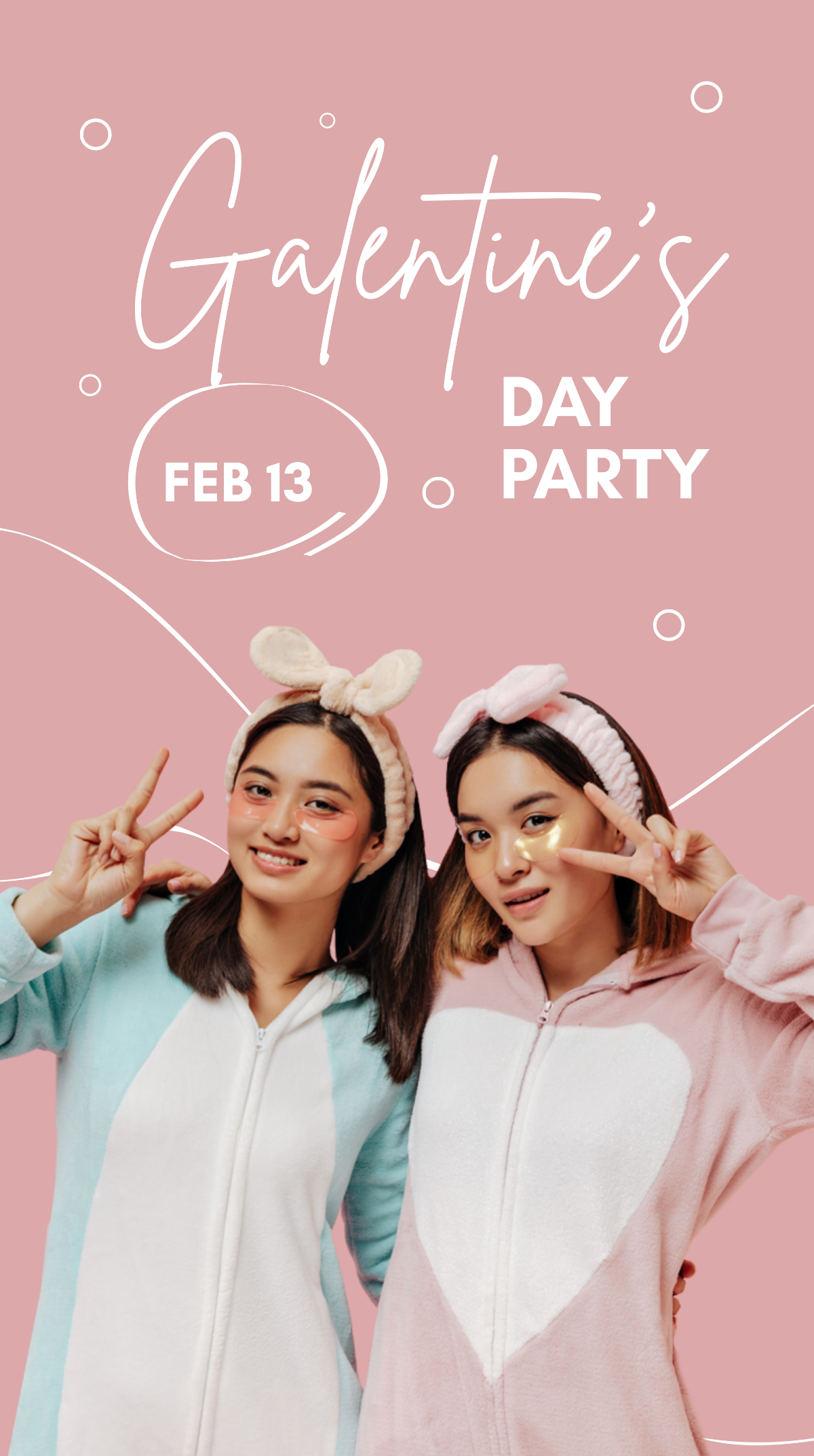 Galentines Day Party Whatsapp Post Template