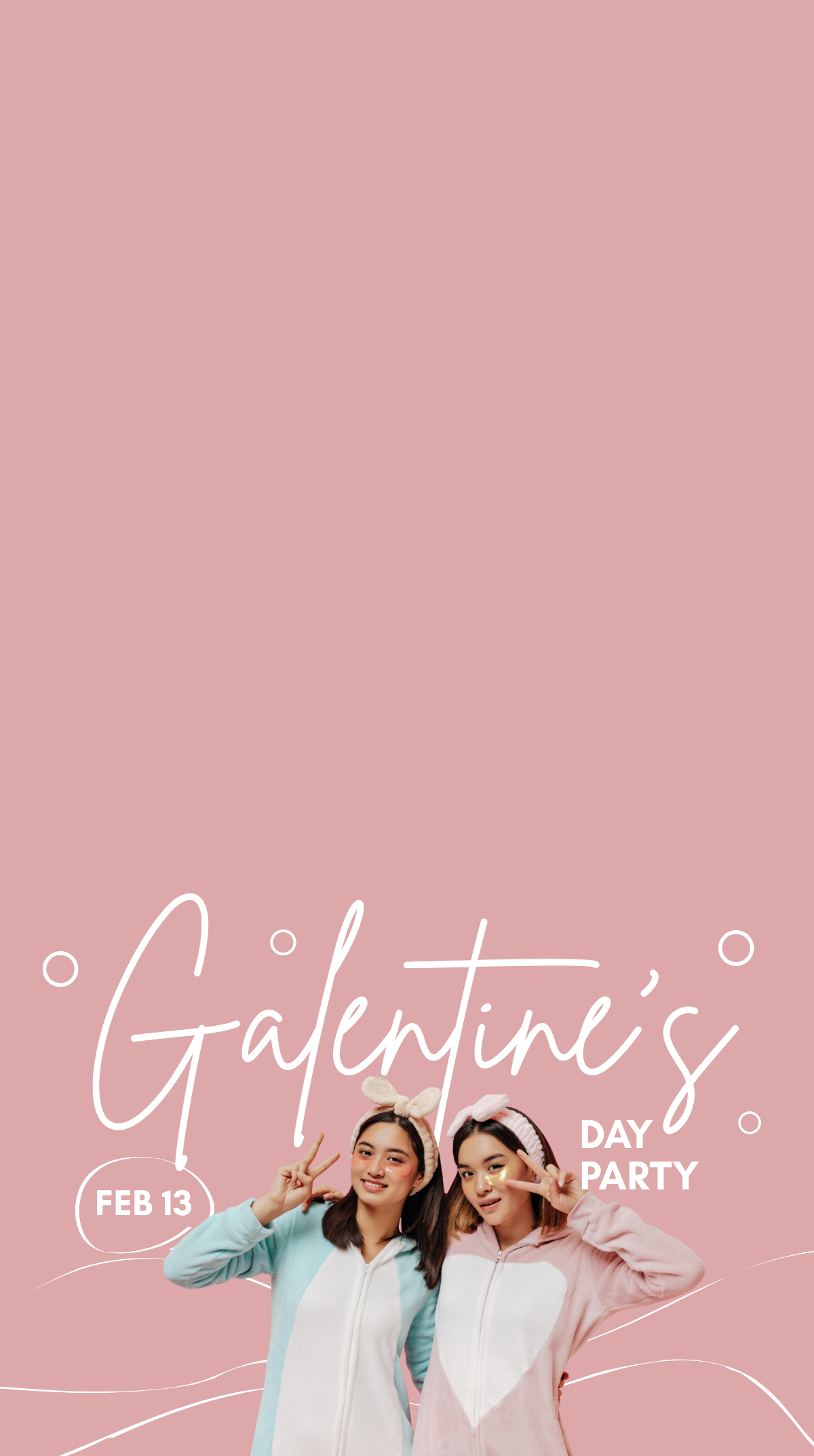 Free Galentines Day Party Snapchat Geofilter Template
