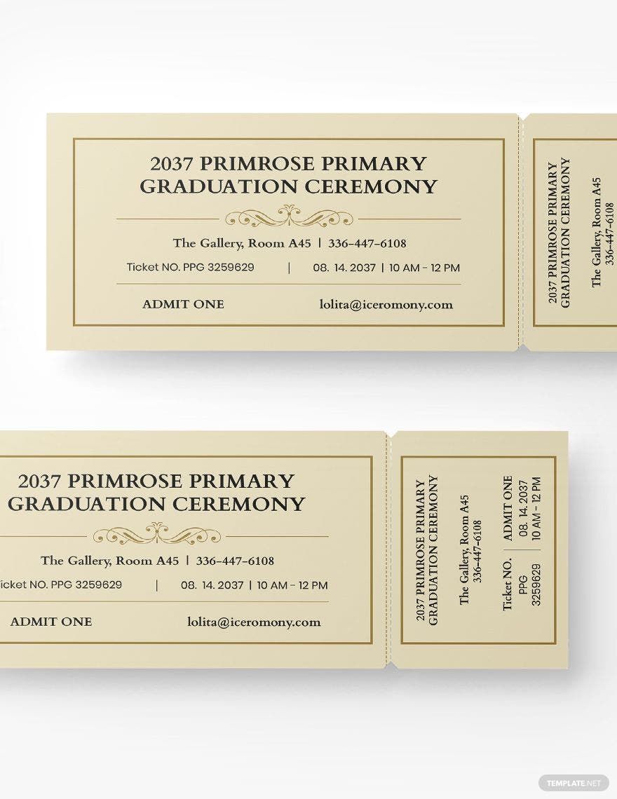 Graduation Diploma Event Ticket Template