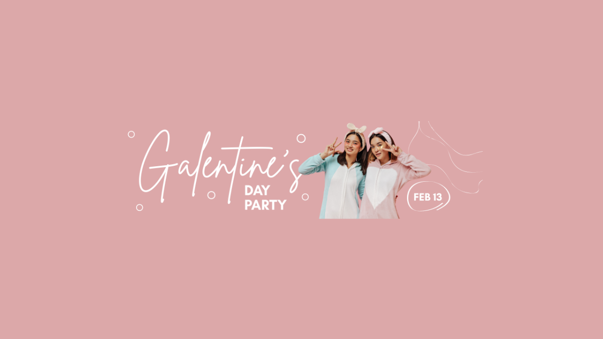 Free Galentines Day Party Youtube Banner Template