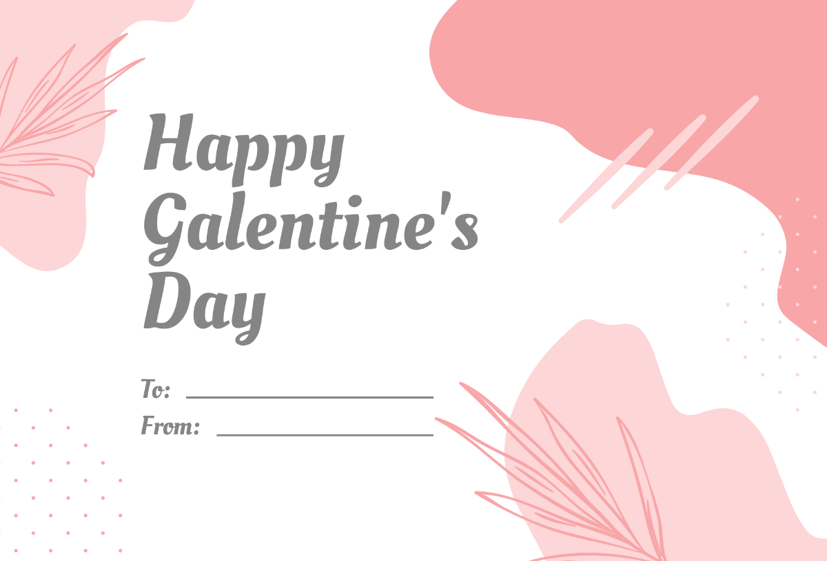 Free Happy Galentine's Day Card Template