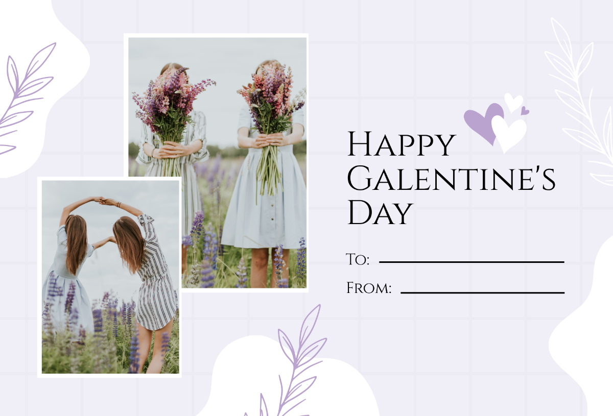 Photo Galentine's Day Card Template